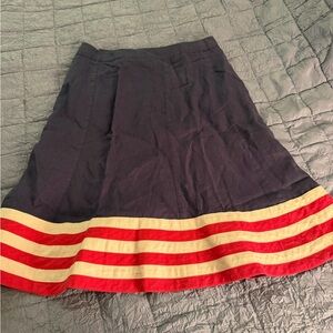 Boden Women’s Linen red/white/blue skirt.  NWT Women’s 4